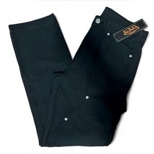 Von Dutch Men’s Retro Y2K Black Carpenter Jeans Size W28 x L30